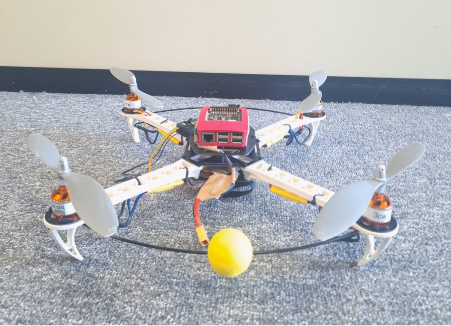 Foto do drone em ação