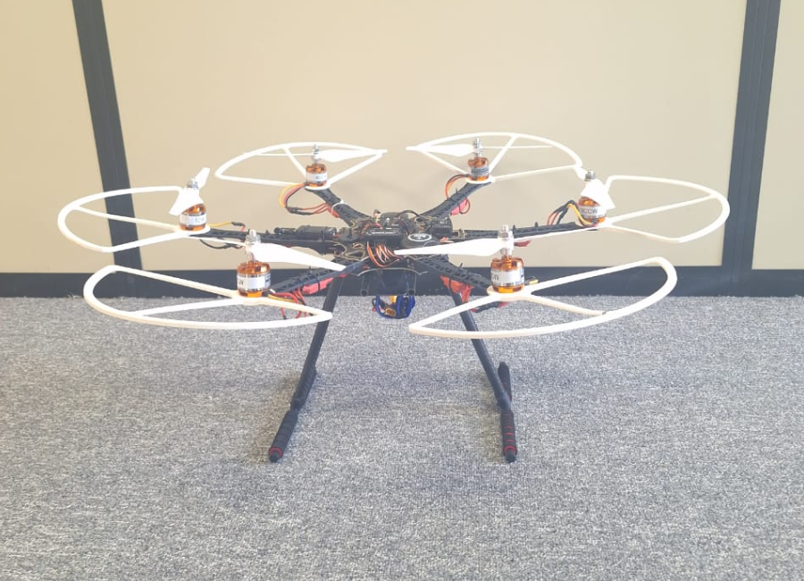 Foto do drone em ação